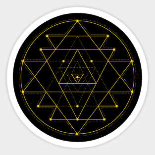 Sacred Yellow Geometry Sticker